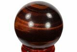 Polished Red Tiger's Eye Sphere - South Africa #116087-1